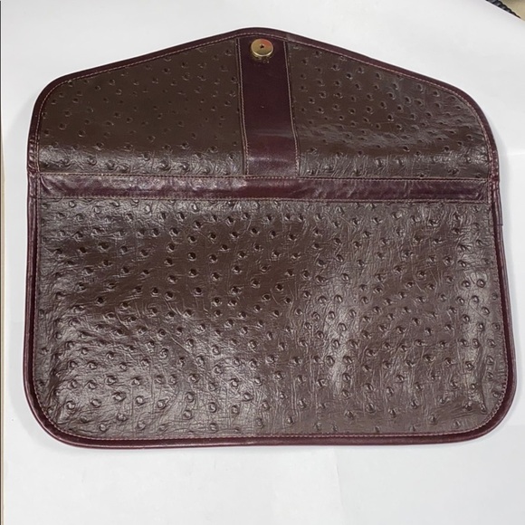 Pierre Cardin Large Ostrich Envelope Clutch Bag